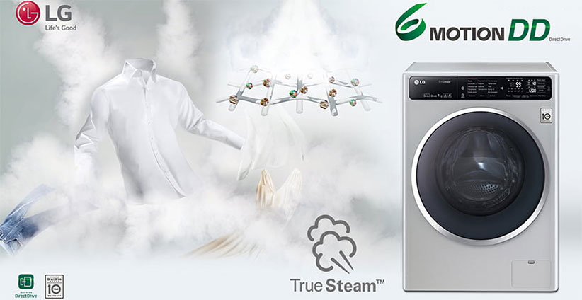 True Steam ماشين لباسشویی ال جی