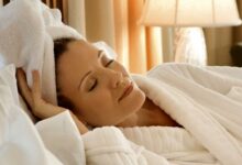 خوابیدن با موی خیس