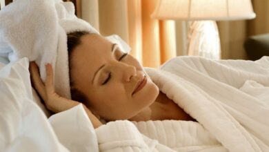 خوابیدن با موی خیس